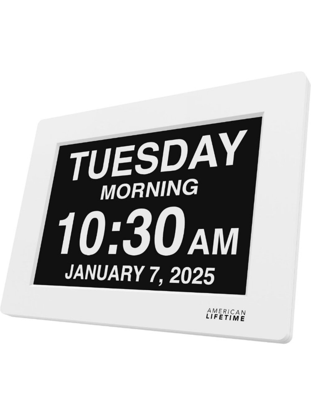 Large Digital Dementia Clock for Seniors | Custom Alarms & Clear Display